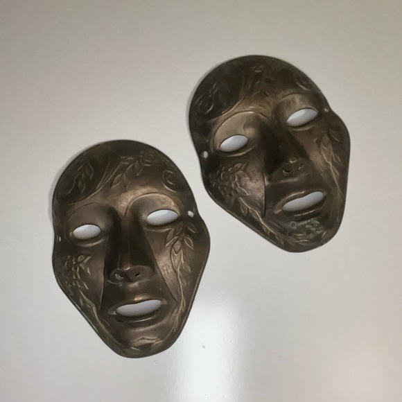 Vintage Solid Brass Masks Made in India